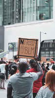 Black Lives Matter Protest Downtown Toronto In front of the Eaton Centre thumbnail