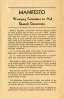 Manifesto: Winnipeg Committee to Aid Spanish Democracy thumbnail