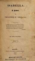 Frances Jacson, title-page of Isabella thumbnail