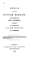  Hannah Kilham, Title Page for Her Journal, 1837 thumbnail
