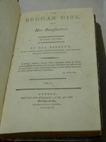 Anna Maria Bennett, The Beggar Girl, volume i, title-page thumbnail